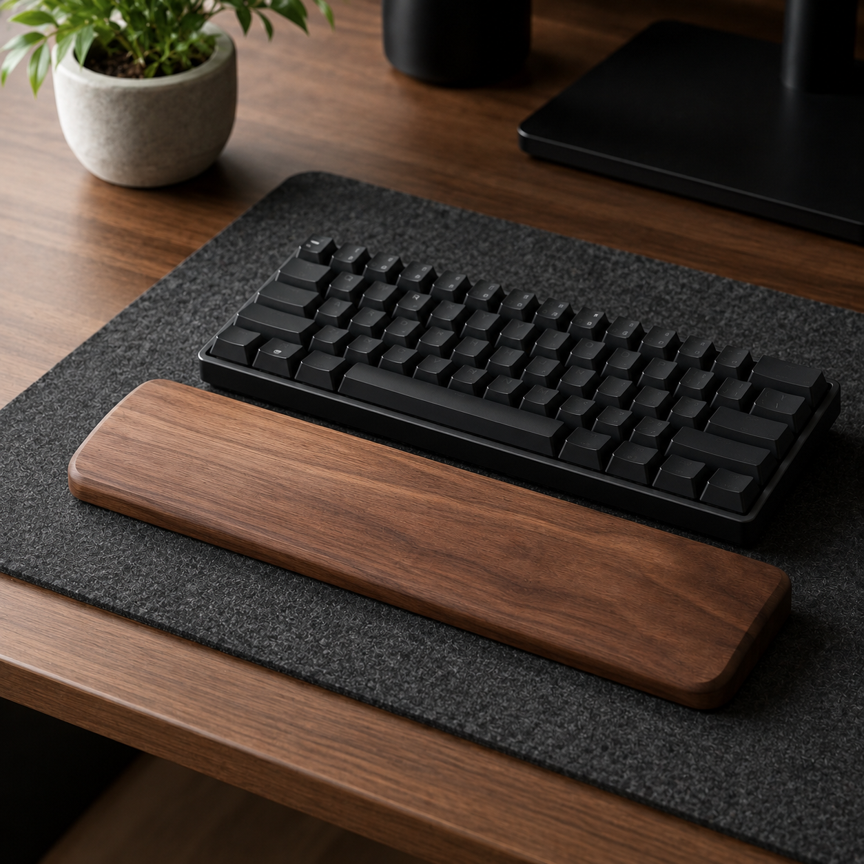 Wooden Wrist Rest for Keyboards